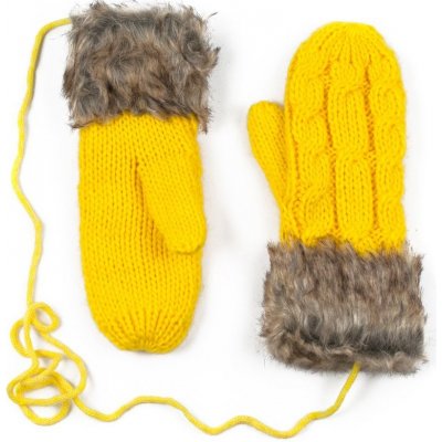 Art of Polo žluté rukavice s kožíškem – Zboží Mobilmania