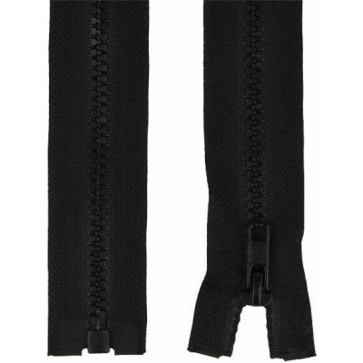 Zip kostěný 5 mm, 65 cm, dělitelný, jezdec standard - černá – Hledejceny.cz