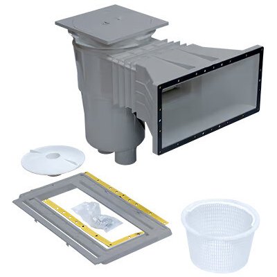 VÁGNER POOL Skimmer 17,5 l světle šedá ( šedá) široké hrdlo, pro folii 372 x155 mm – Zboží Mobilmania