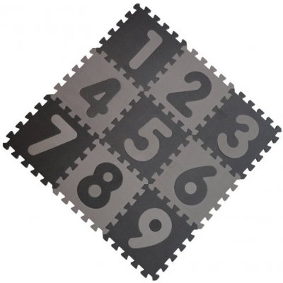 Baby Dan Hrací podložka puzzle 90x90 cm Grey s čísly 2020 – Zboží Dáma