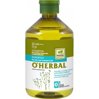 O'Herbal Linum Usitatissimum šampon pro suché a poškozené vlasy Moisturizes and Makes Your Hair Silky Soft 500 ml