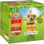 Purina Friskies Adult Multipack hovězí kuře & jehněčí v šťávě 24 x 100 g – Sleviste.cz