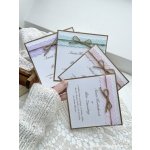 Pod Rukama Svatební oznámení Rustikal I. Barevnost: růžová, Velikost v cm: čtverec 13x13 – Zboží Mobilmania