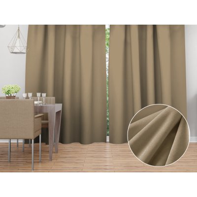 Biante Sametový závěs Velvet Premium SVP-026 Kávově béžový 135x200 cm – Hledejceny.cz