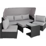 tectake 403426 zahradní ratanový nábytek san marino - černá – Zboží Mobilmania