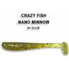 Návnada a nástraha Crazy Fish Nano Minnow 4 cm 01 Olive 8 ks