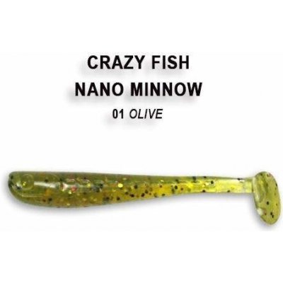 Crazy Fish Nano Minnow 4 cm 01 Olive 8 ks – Hledejceny.cz