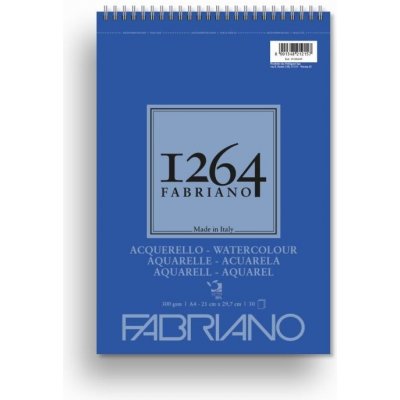 Fabriano 1264 Aquarelle 19100649 A4 300g 30 listů kovová vazba – Zboží Dáma