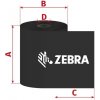 Barvící pásky Páska Zebra ZipShip 3300, 110mm x 74m, TTR, vosk/pryskyřice, D12/OUT