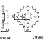 JT Sprockets JTF 575-15 – Zbozi.Blesk.cz