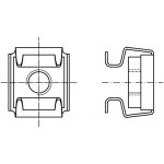 PROFISTYL Matice v kleci 8,3x8,3mm A2/St nerez-ocel Varianta: Matice v kleci M06 (2,6-3,5) nerez A2/ST [8,3x8,3] – Sleviste.cz