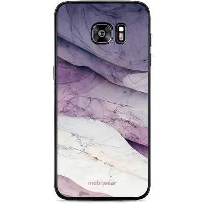 Pouzdro Mobiwear Glossy Samsung Galaxy S7 Edge - G028G - Bílý a fialový mramor – Zboží Mobilmania