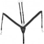 Equestro Poprsník tříbodový s gumou černý – Zboží Mobilmania