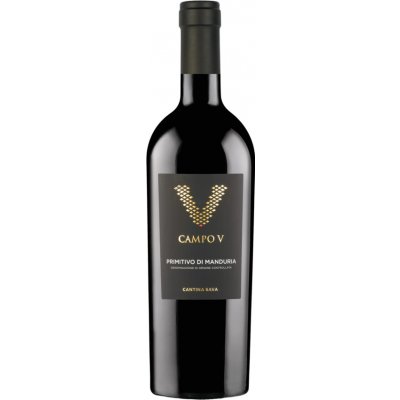 Fantini Vini Primitivo di Manduria "Campo V" Cantine Sava 2019 14,5% 0,75 l (holá láhev)