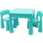 New Baby sada stoleček a dvě židličky mátová – Sleviste.cz