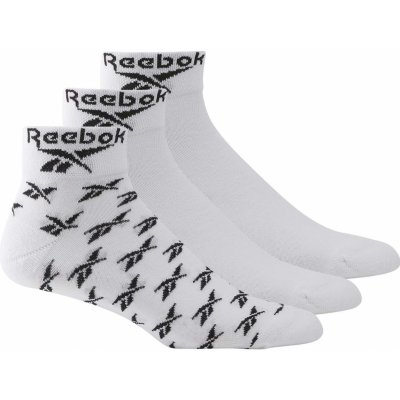 Reebok CL FO Ankle Sock 3Pack bílé / černé – Zboží Mobilmania