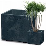 Prosperplast Květináč SIERRA SQUARE BETON EFFECT 38,5 cm antracit – Hledejceny.cz