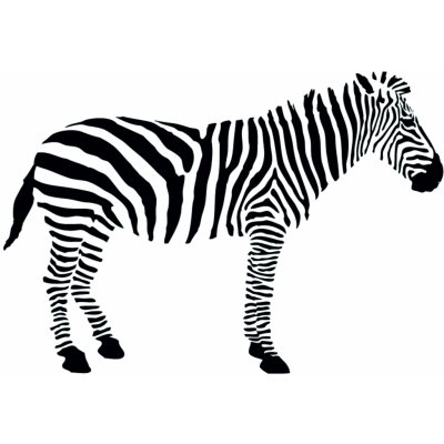 Merci-shop. Samolepka na zeď Zebra rozměry 100 cm x 68 cm – Zboží Mobilmania