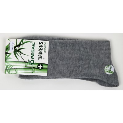 Pesail pánské zdravotní bambusové ponožky šedé – Zboží Mobilmania