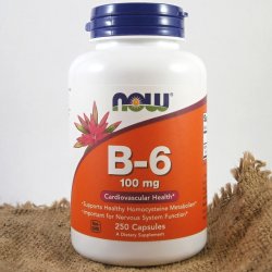 Now Vitamin B6 Pyridoxin 100 mg x 250 kapslí