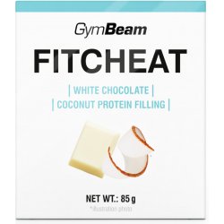 Gymbeam Proteinová čokoláda Fitcheat bílá čokoláda kokos 80 g