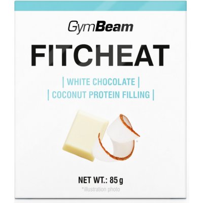 Gymbeam Proteinová čokoláda Fitcheat bílá čokoláda kokos 80