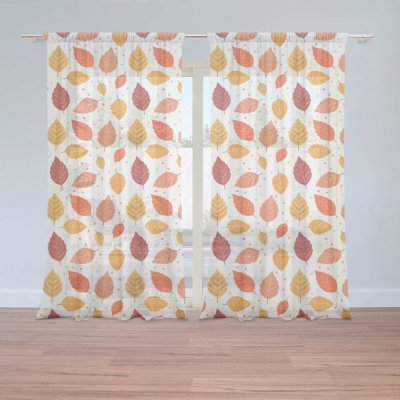 Sablio Záclony Barevný listopad: 2ks 150x250cm – Zboží Mobilmania
