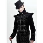 Devil Fashion Bodom Gothic Floral Velvet Coat With Slit – Zboží Mobilmania