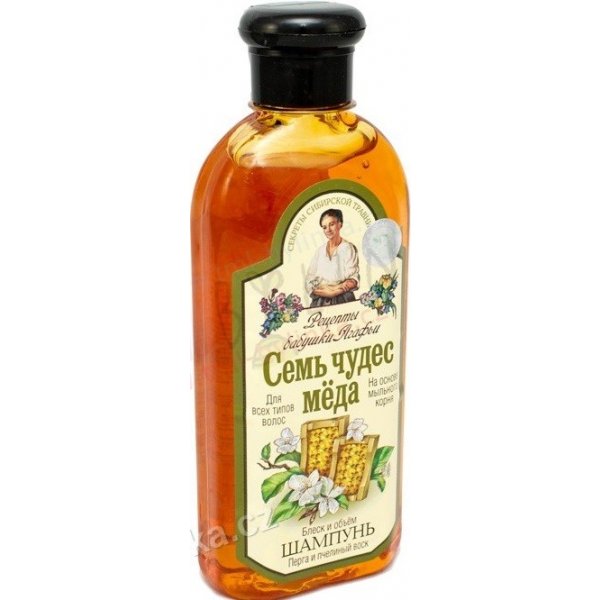 Šampon Agáthy Agafji medový Shampoo s včelím voskem 350 ml