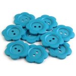 Knoflík dřevěný dekorační modrý 50mm – Hledejceny.cz