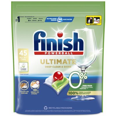 Finish Ultimate 0% All in 1 Kapsle do myčky nádobí 45 ks – Hledejceny.cz