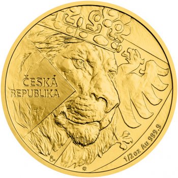 Česká mincovna Zlatá mince Český lev 2024 stand 1/2 oz