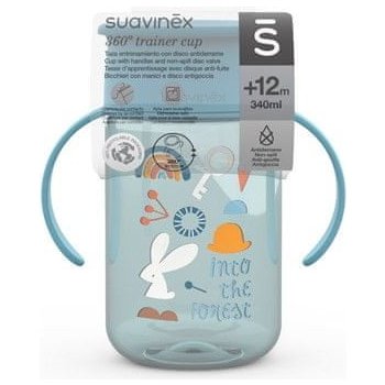 Suavinex 360 láhev Forest na učení modrá 340 ml