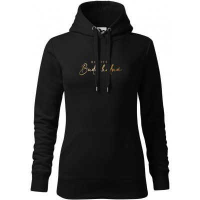 Dámská mikina s kapucí Od zítra budu hodná Černá Zlatý – Zboží Dáma