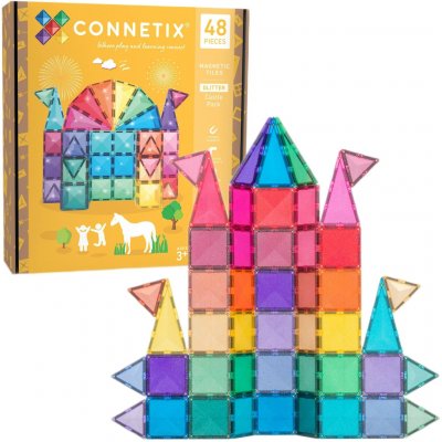 Connetix Glitter Castle se třpytkami 48 ks – Sleviste.cz