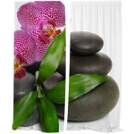IMPAR Závěsy Orchidej na kamenech (Rozměr : 140x250, Materiál: Interlock) – Hledejceny.cz