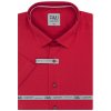 Pánská Košile AMJ Comfort fit košile s krátkým rukávem VKBR1280 červená se vzorem