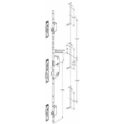 SCHURING Dveřní zámek - nožový DORN: 35 – Zboží Mobilmania