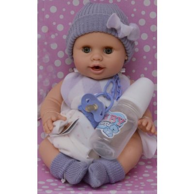 Berjuan Interaktivní miminko holčička Pepa fialová čepice PeBaby Susú – Zboží Mobilmania