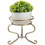 Dąstal STOJAN NA KVĚTINÁČ GREGG 28 x 33 cm ZLATÁ – Zboží Dáma