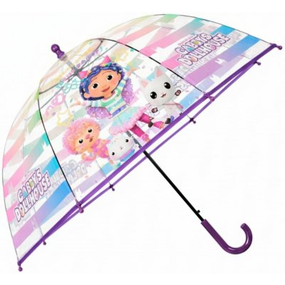 SunCity dívčí průhledný deštník Gábinin kouzelný domek – Zboží Dáma