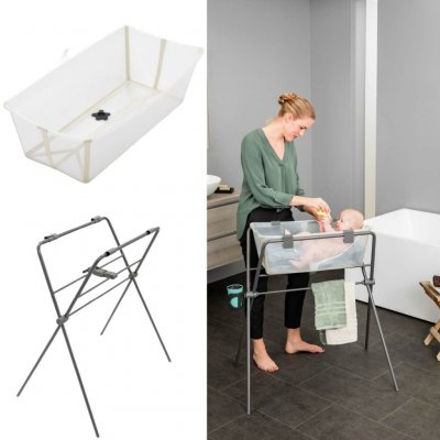 Stokke Flexi Bath Vanička a Stojan na vaničku Sandy Beige – Zboží Mobilmania