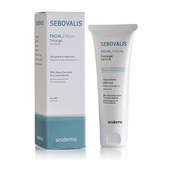 Sesderma Sebovalis protizánětlivý gel pro redukci kožního mazu a minimalizaci pórů Lithium Gluconate 50 ml