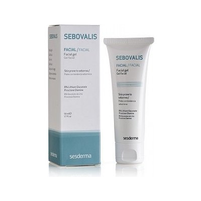 Sesderma Sebovalis protizánětlivý gel pro redukci kožního mazu a minimalizaci pórů Lithium Gluconate 50 ml