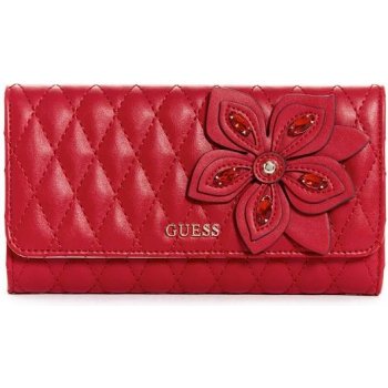 Guess peněženka Sibyl Quilted Flower Wallet červená