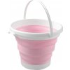 Úklidový kbelík Úklid pro klid Skládací kbelík 10 l Růžová
