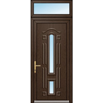 OknaDvereNaMiru.cz Vchodové dveře 3D Dea 2 + Nadsvětlík bílá 105 x 220 cm – Hledejceny.cz