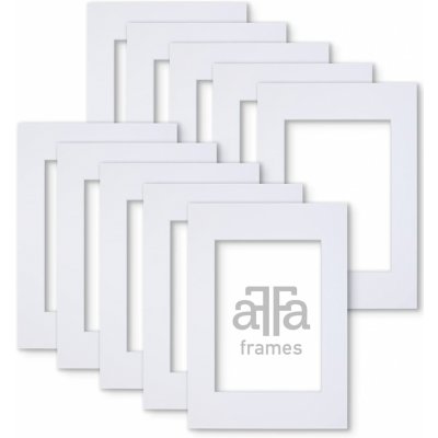 aFFa frames aFFa rámečky Passe Partout | Minimalistická podložka pod obrázky k vystavení fotografií, plakátů, diplomů | Karton, barevný, bílý, 40x50 cm | 10 kusů v sadě – Zboží Mobilmania