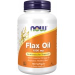 Now Foods Flax oil Lněný olej 1000 mg 100 softgelových kapslí – Hledejceny.cz