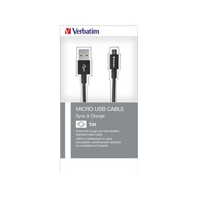 Verbatim 48863 USB (2.0), USB A samec - microUSB samec, 1m, černý